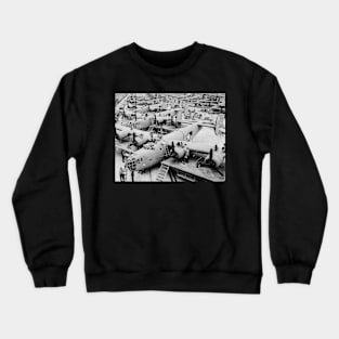 B-24 Bomber Assembly Line, 1943. Vintage Photo Crewneck Sweatshirt